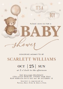 BR6 - Baby Shower Invite C design preview