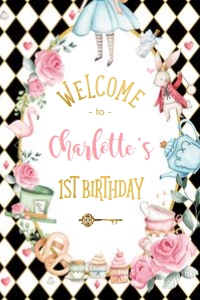 AL1 - Welcome Sign BLACK 24x36 INCHES: AL1 - Welcome Sign BLACK