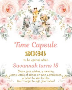 SAF8 - Time Capsule Card design preview