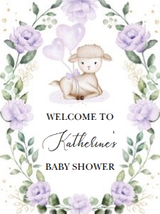 GR8 - Welcome Sign LILAC 18x24 INCHES: GR8 - Welcome Sign LILAC