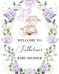 GR8 - Welcome Sign LILAC 16x20 INCHES: GR8 - Welcome Sign LILAC