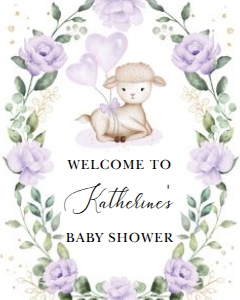 GR8 - Welcome Sign LILAC 8x10 INCHES: GR8 - Welcome Sign LILAC