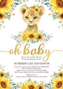 LIO1 - Baby Shower Invite B: LIO1 - Baby Shower Invite B
