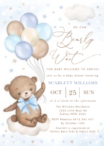 BR7 - Baby Shower Invite B: BR7 - Baby Shower Invite B