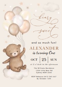 BR6 - Birthday Invite B design preview