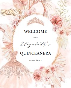 PAM1 - Quinceanera Welcome 16x20 INCHES: PAM1 - Quinceanera Welcome 16x20 INCHES