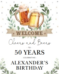 OKT1 - Welcome Sign A - 8x10 INCHES: OKT1 - Welcome Sign A