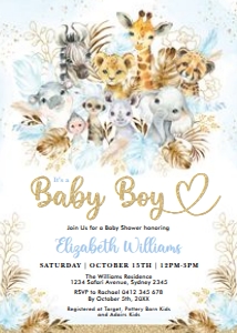 JUN17B - Baby Shower Invite design preview