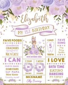 FLO18DB - Birthday Poster: FLO18DB - Birthday Poster