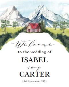 MT1 - Wedding Welcome Sign A design preview