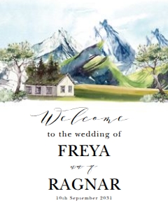 MT1 - Wedding Welcome Sign B design preview
