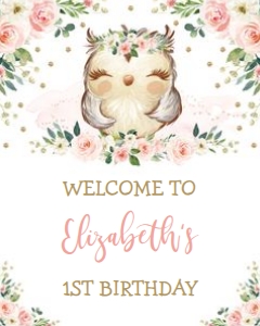 OWL1 - Welcome Sign A 16x20 INCHES: OWL1 - Welcome Sign A