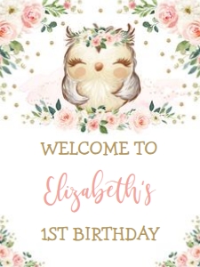 OWL1 - Welcome Sign A 18x24 INCHES: OWL1 - Welcome Sign A