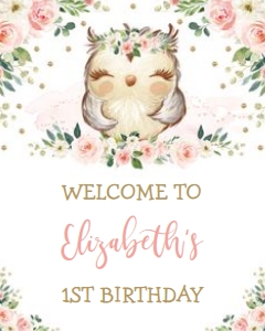 OWL1 - Welcome Sign A 8x10 INCHES: OWL1 - Welcome Sign A