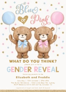 BR10 - Gender Reveal Invite: BR10 - Gender Reveal Invite