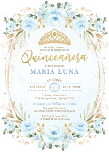 FLO43 - Quinceanera Invite design preview