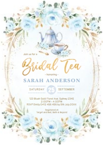 FLO43 - Bridal Tea Invite A: FLO43 - Bridal Tea Invite A
