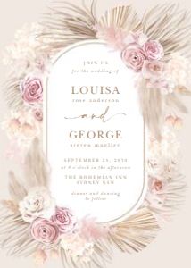 FLO6 - Wedding Invite B design preview
