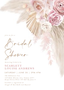 FLO6 - Bridal Shower Invite design preview