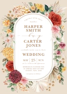 FLO1 - Wedding Invite design preview