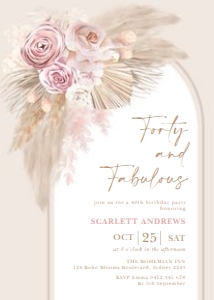 FLO6 - 40th Birthday Invite design preview