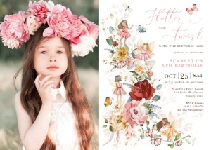 FA1 - Birthday Photo Invite A design preview