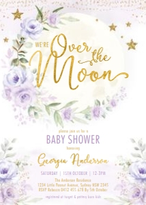 MOON13 - Baby Shower Invite design preview
