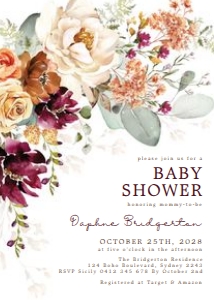 FLO4 - Baby Shower Invite design preview