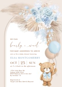 BR11 - Baby Shower Invite B design preview