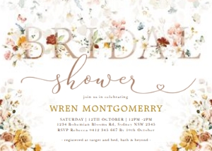 GAR1 - Bridal Shower Invite design preview