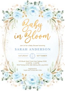 FLO43 - Baby Shower Invite design preview
