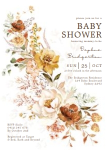 FLO5 - Baby Shower Invite B design preview