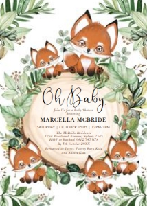 FOX5 - Baby Shower Invite design preview