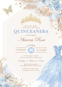 FLO8 - Quinceanera Invite A design preview