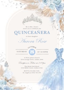 FLO8 - Quinceanera Invite Silver B design preview