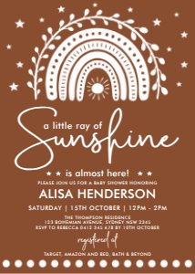 RA1 - Baby Shower Invitation D 5x7 design preview