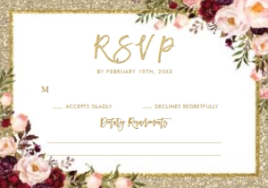 FLO33 - RSVP Card design preview