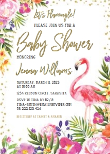 FLA3 - Baby Shower Invite 5x7 design preview