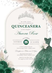 FLO14 - Quinceanera Invite Silver B design preview