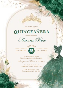 FLO14 - Quinceanera Invite B design preview