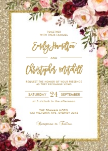 FLO33 - Wedding Invite design preview