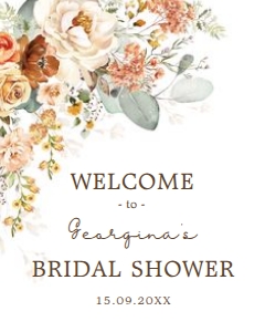 FLO5 - Bridal Shower Welcome Sign 16x20 design preview