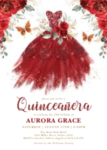 FLO11 - Quinceanera Invite C design preview
