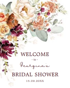 FLO4 - Bridal Shower Welcome Sign design preview