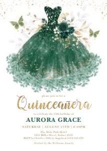FLO17 - Quinceanera Invite D design preview