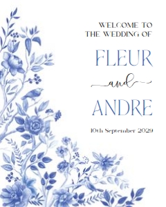 BW1 - Wedding Welcome Sign 24x30 INCHES: BW1 - Wedding Welcome Sign