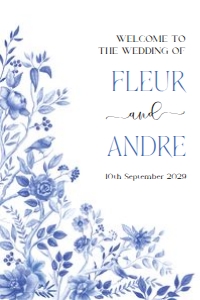 BW1 - Wedding Welcome Sign 24x36 INCHES: BW1 - Wedding Welcome Sign