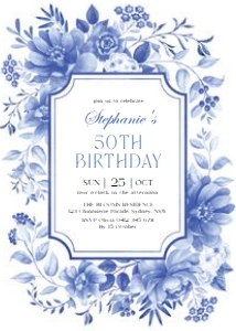BW1 - 50th Birthday Invite: BW1 - 50th Birthday Invite