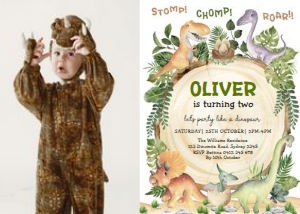 DIN3 - Birthday Photo Invite C: DIN3 - Birthday Photo Invite C