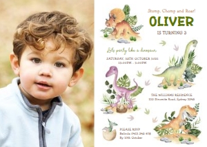 DIN3 - Birthday Photo Invite B design preview